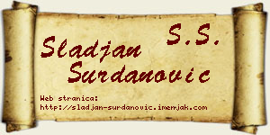 Slađan Surdanović vizit kartica